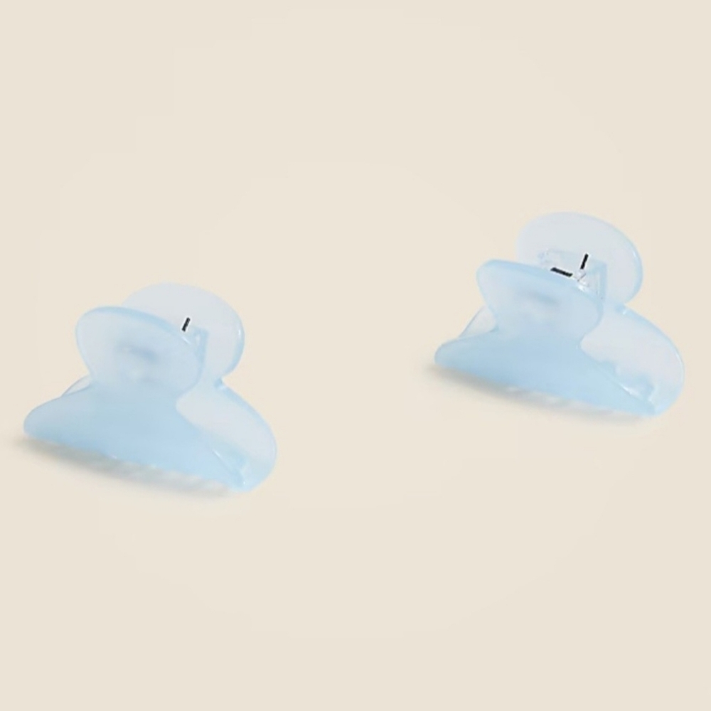 J. Crew Mini Hair Clips Two-pack in Mixed Italian Tortoise